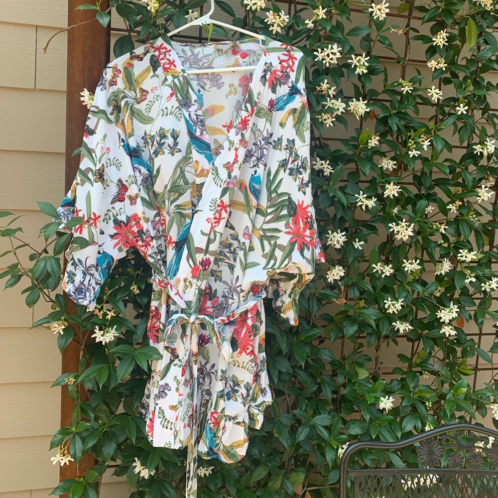 Large floral robe